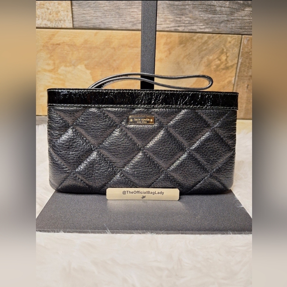 Kate Spade Black Quilted Clutch